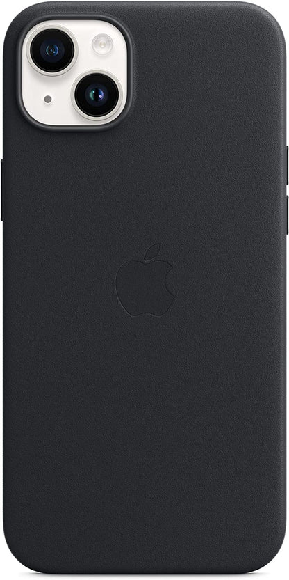 Apple OEM Leder Case iPhone 14 Plus MPP93ZM/A A2907 Mitternacht Schwarz Cover