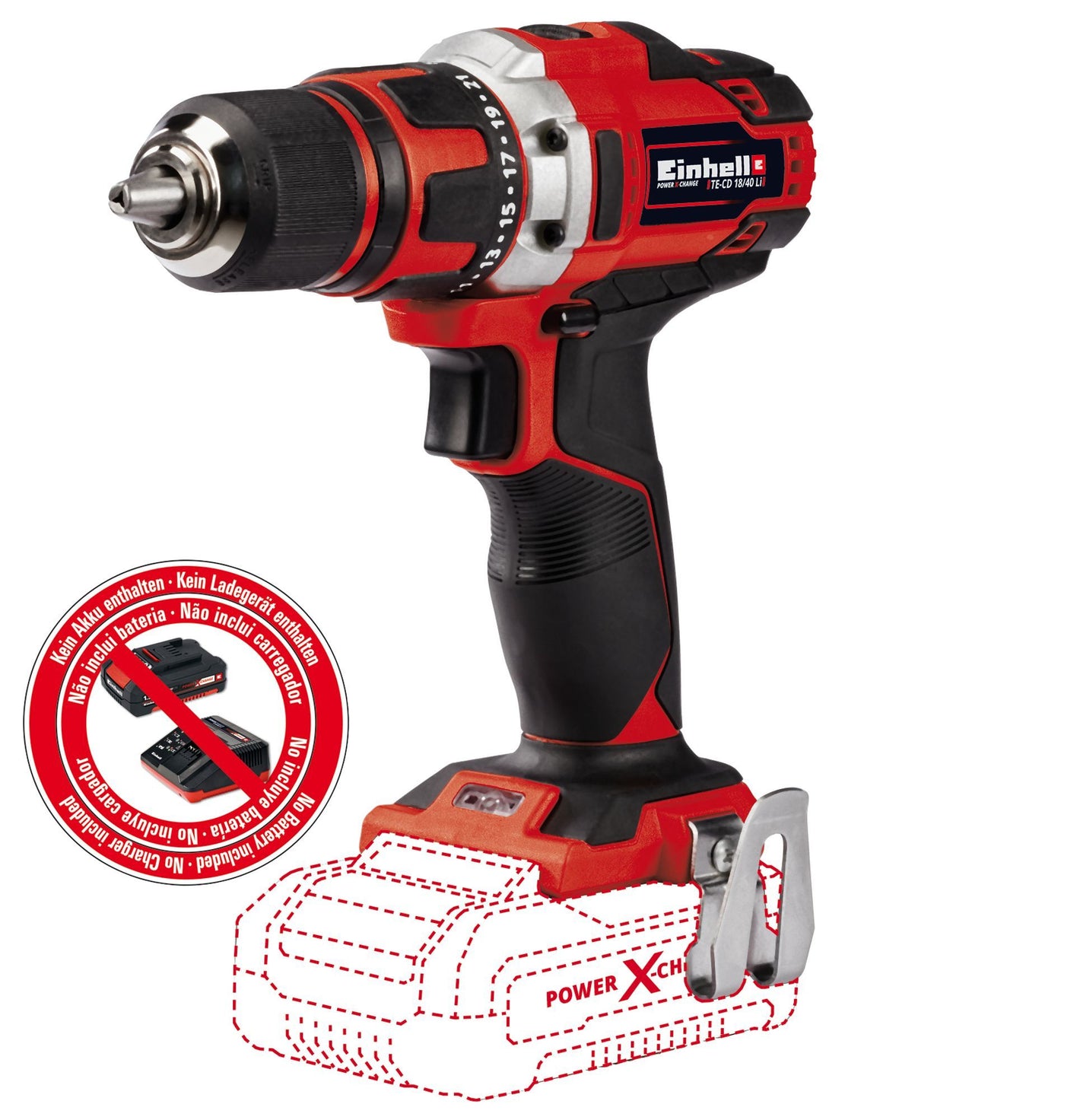 Einhell Power X-Change Akku-Bohrschrauber TE-CD 18/40 Li-Solo (B-Ware)