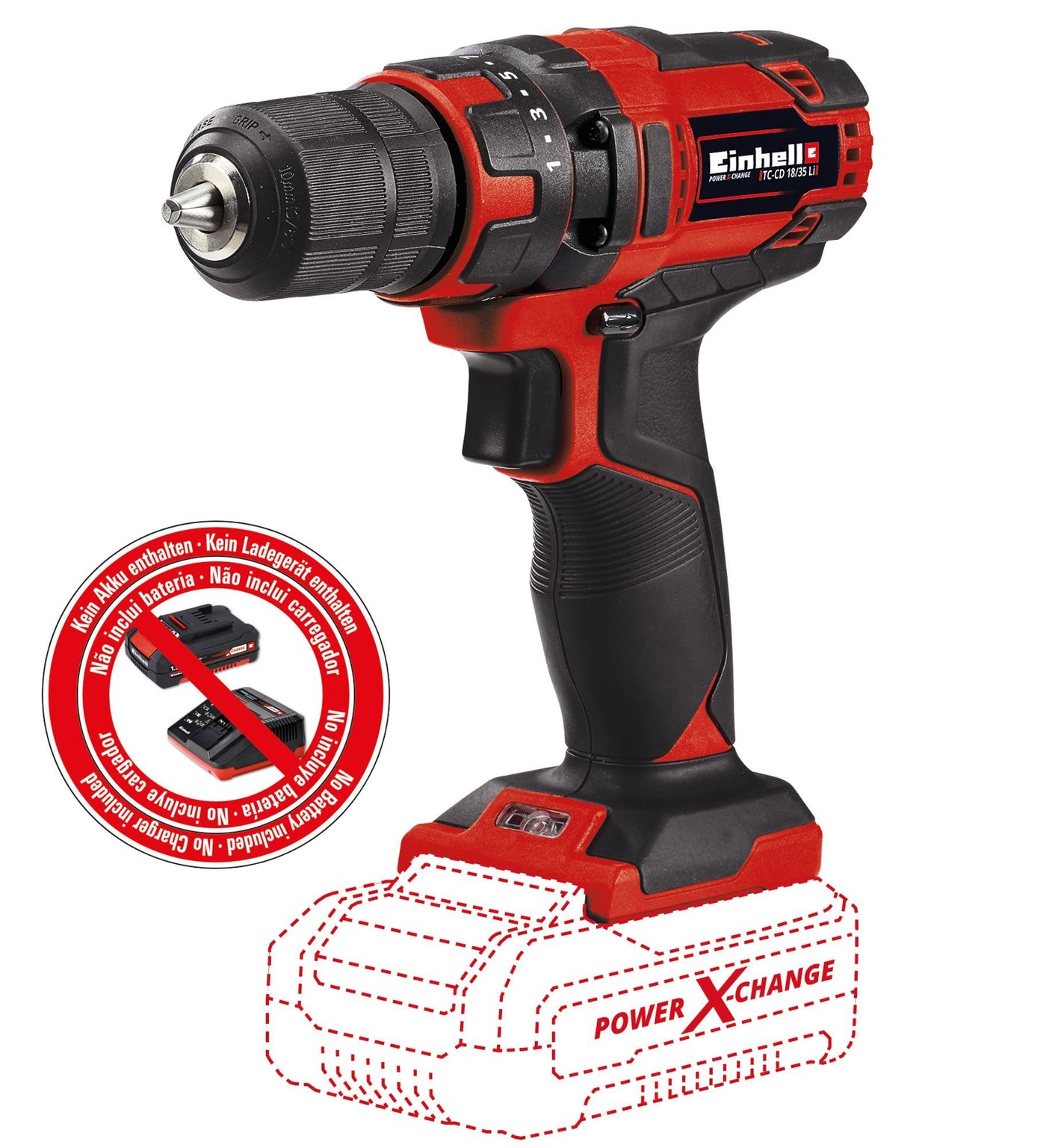 Einhell Power X-Change Akku-Bohrschrauber TC-CD 18/35 Li - Solo (B-Ware)