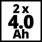Einhell Power X-Change Akku 2x18V 4,0Ah PXC-Twinpack CB B1 (B-Ware)