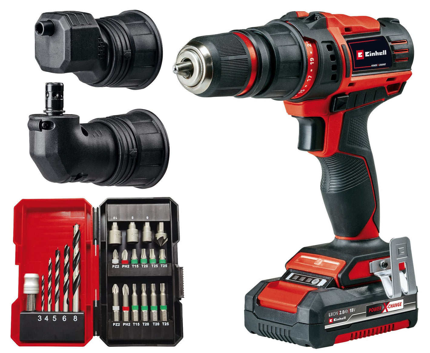 Einhell Power X-Change Akku-Bohrschrauber TE-CD 18/45 3X-Li +22 1x2,0Ah (B-Ware)