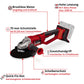 Einhell Power X-Change Akku-Winkelschleifer AXXIO 36/230 Q