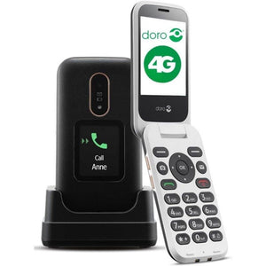 Doro PhoneEasy 6880 Schwarz / Weiß Handy Klapphandy Telefon 4G LTE Senioren 2,8"