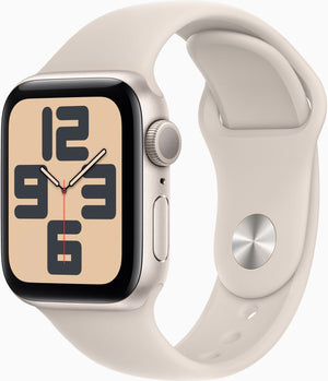 Apple Watch SE 2.Gen 2022 GPS 44mm Smartwatch Alu Sternenlicht Sportband