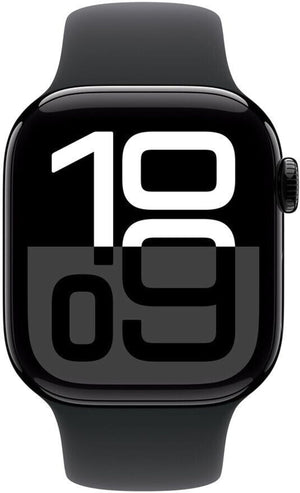 Apple Watch Series 10 GPS LTE 46mm Smartwatch Diamantschwarz Sportband MWY43QF/A