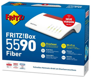 AVM FRITZ!Box 5590 Router für Glasfaseranschluss Wi-Fi6 bis 2.400MBit WLAN Mesh