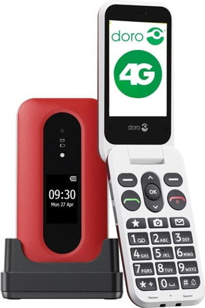 Doro PhoneEasy Leva L30 Red / White Seniorentelefon Handy Smartphone LTE USB C