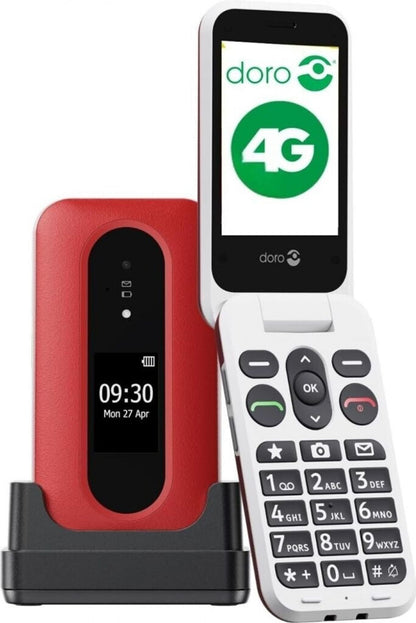 Doro PhoneEasy Leva L30 Red / White Seniorentelefon Handy Smartphone LTE USB C