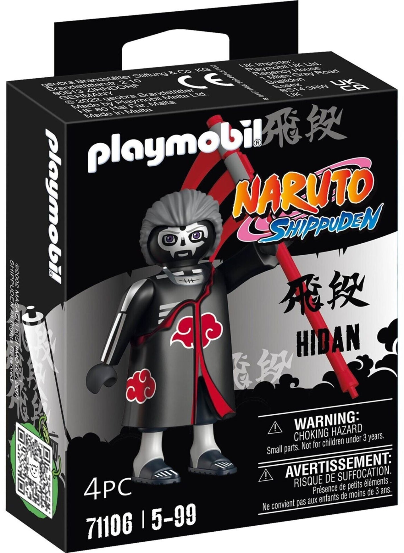 PLAYMOBIL 71106 Naruto Shippuden Hidan Akatsuki Mantel Sense 4-tlg ab 5 Jahren