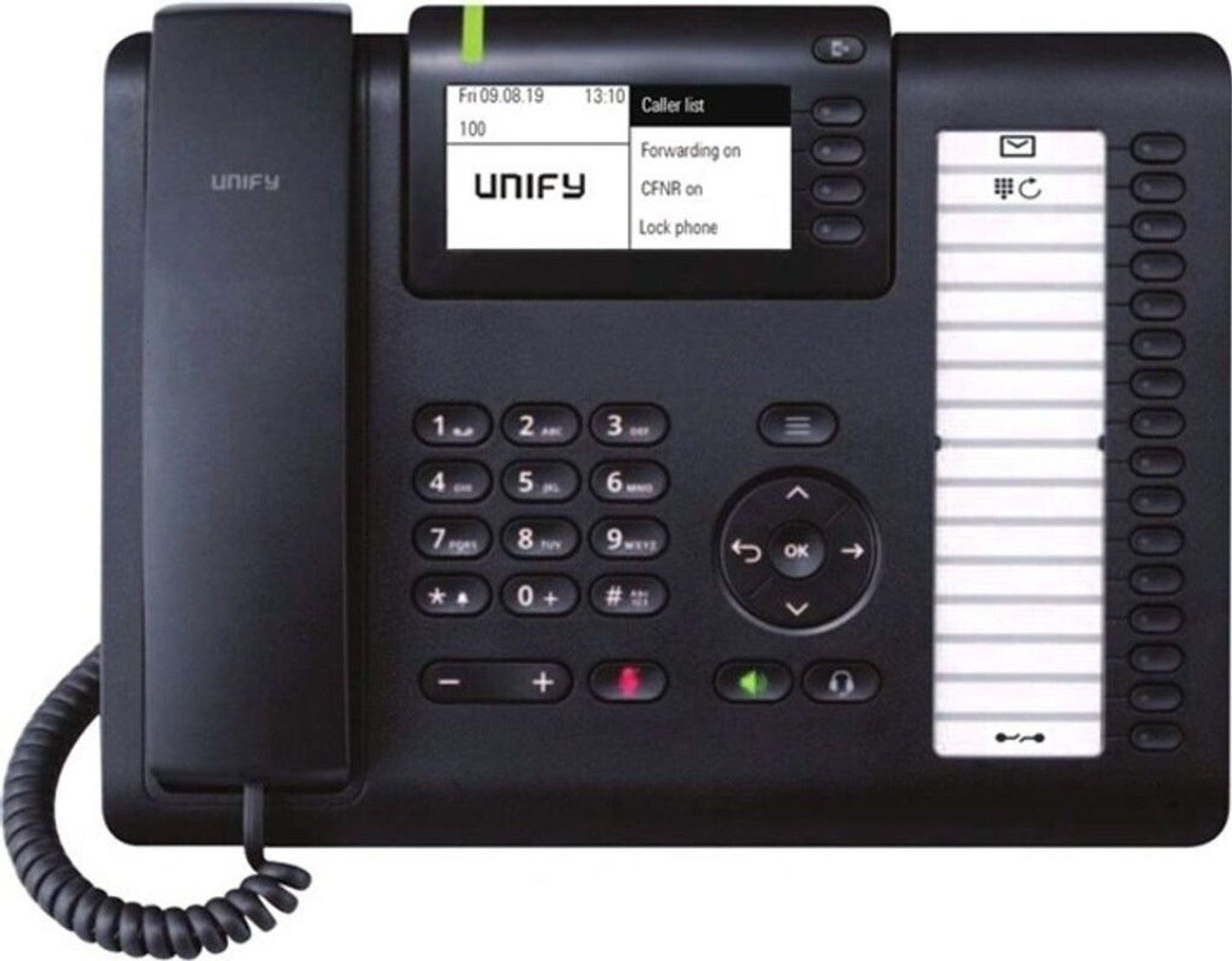 Unify OpenScape Desk Phone CP400T Schwarz Tisch-Telefon programmierbare Tasten