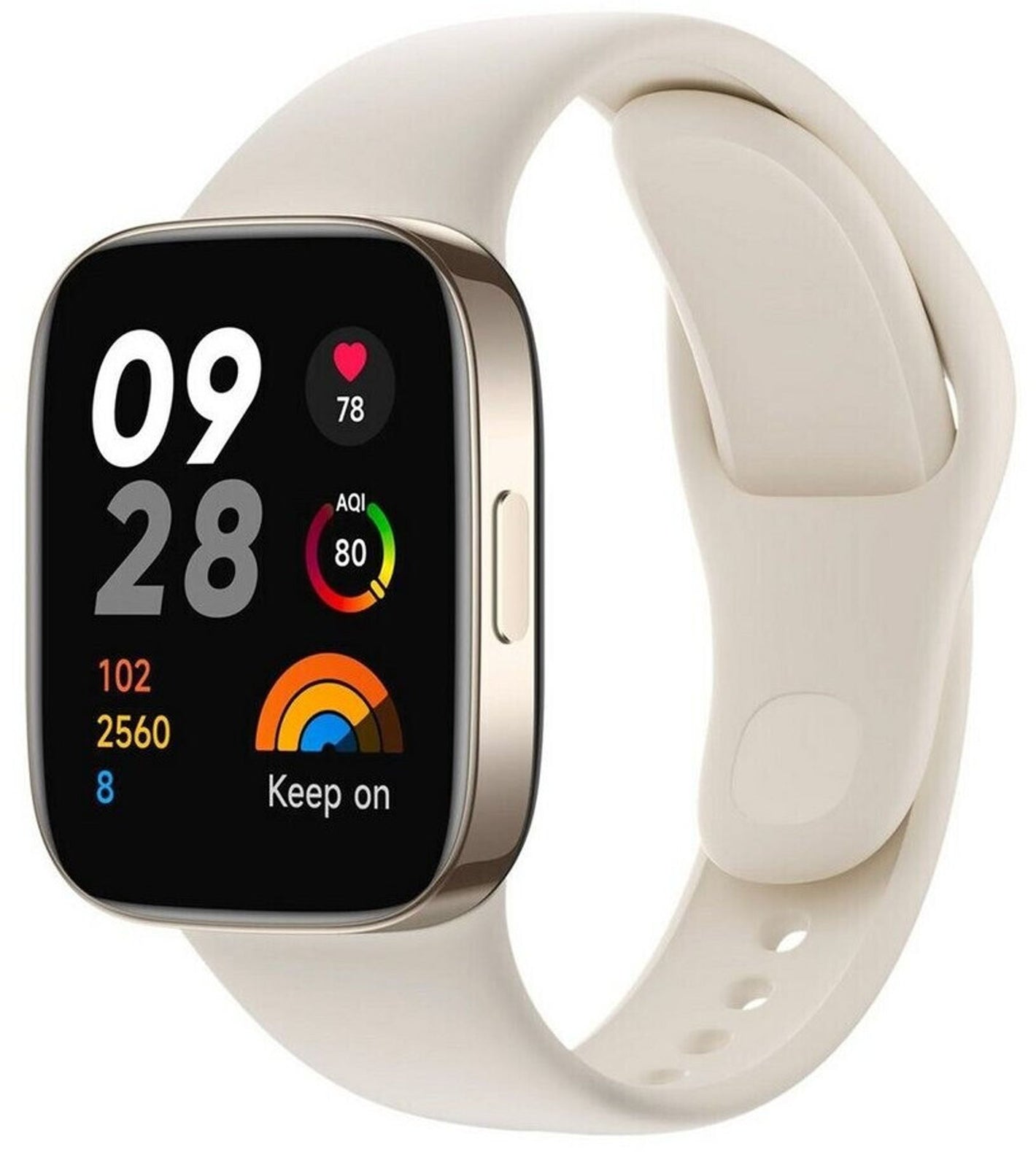 Xiaomi Redmi Watch 3 Bluetooth GPS 42mm AMOLED Beige 5ATM SpO2 Herzfrequenz